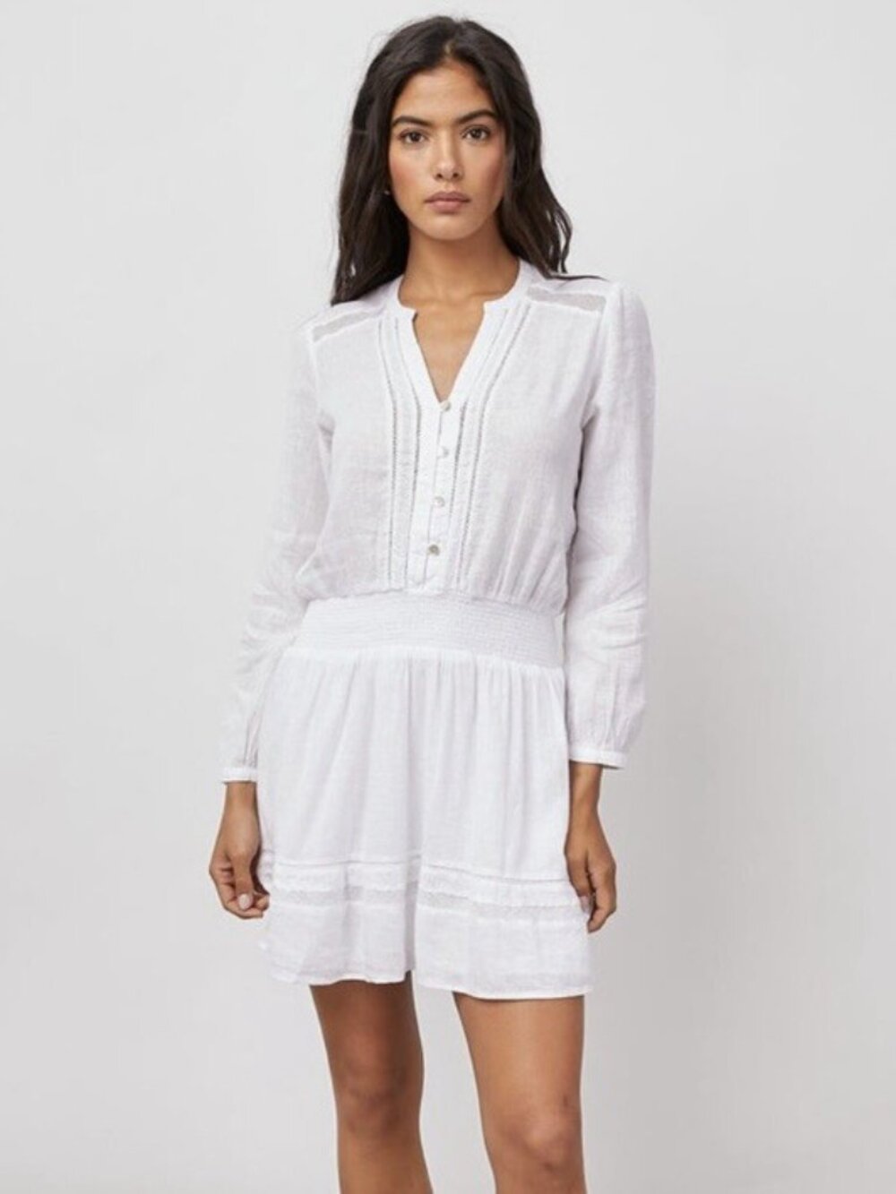Rails Jasmine White Lace Dress Linen XS